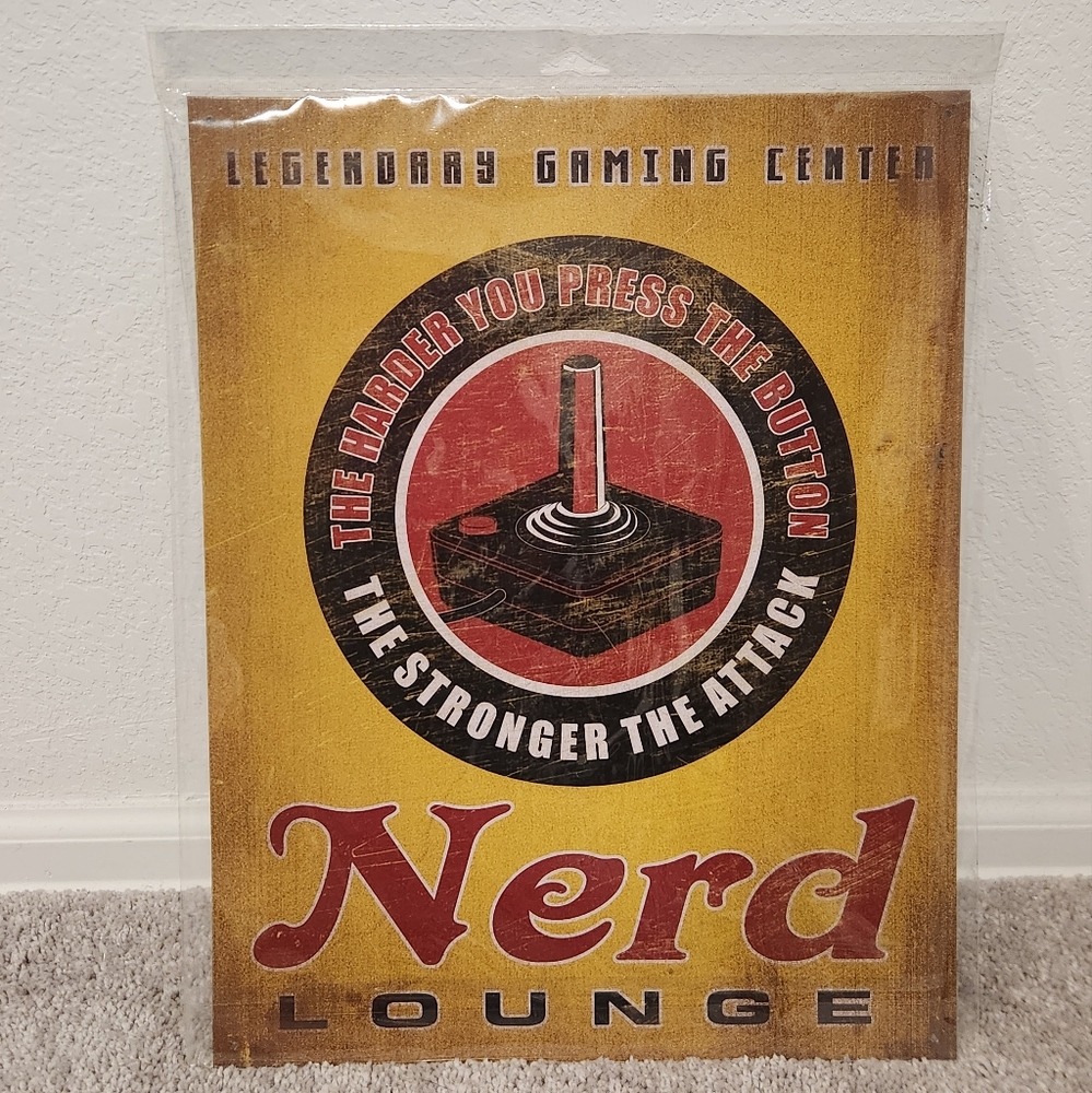 Nerd Lounge Metal Sign